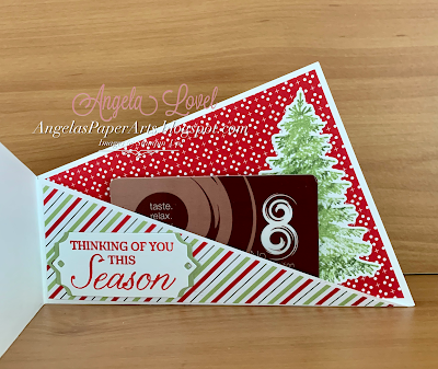 Angela Lovel, Angela's Paperarts, Stampin Up Christmas Gleaming twist and fold card