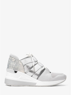 Michael Kors Beckett Leather Sneaker silver