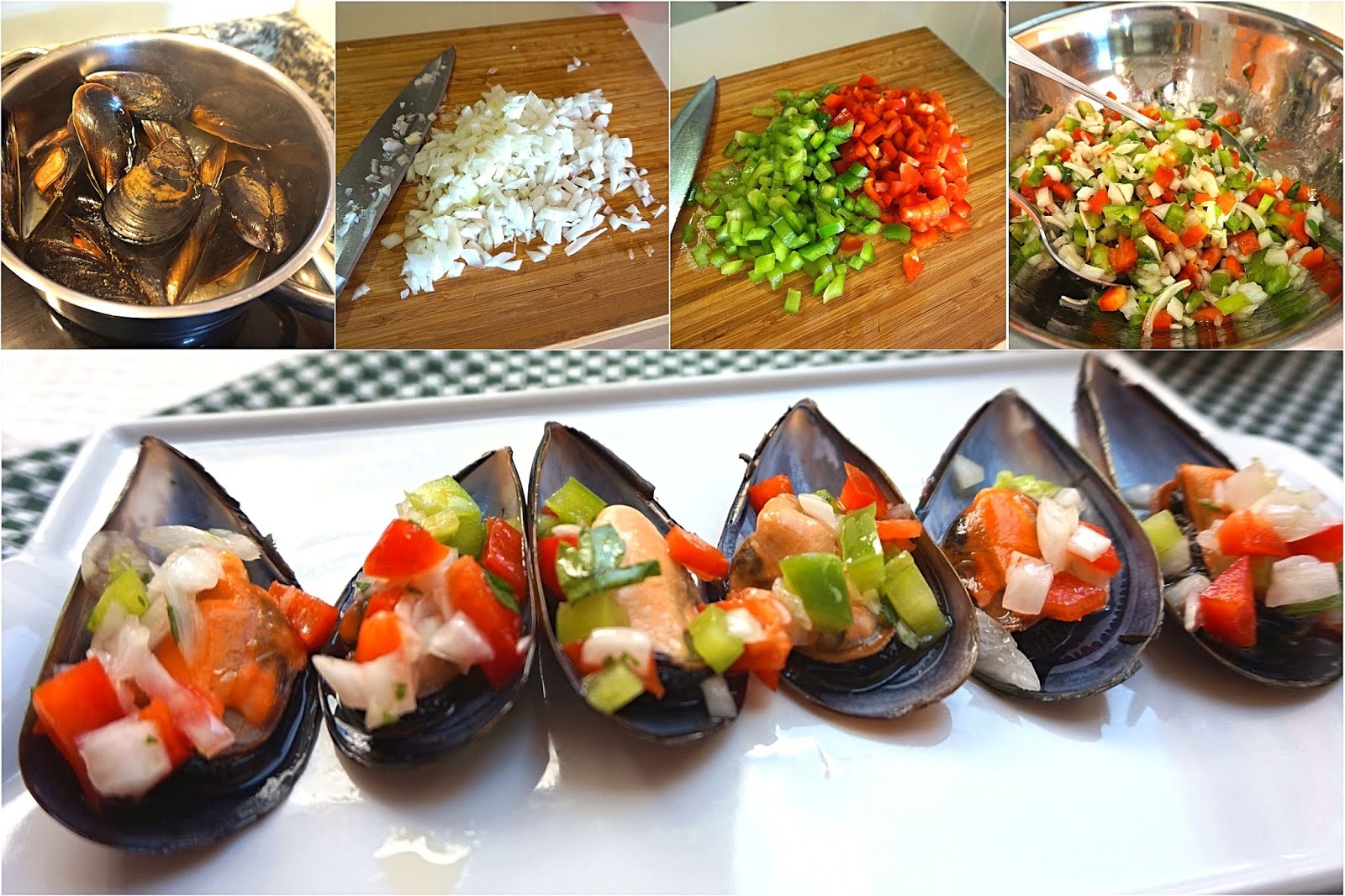 Mejillones a la vinagreta. Receta fresca y fácil. Mejillones a la vinagreta. Receta fresca y fácil.