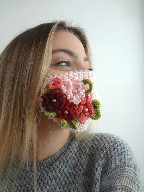 Bohemian Flower Masks - crochet pattern