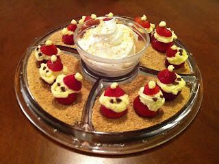 Strawberry cheesecake Santas www.thebrighterwriter.blogspot.com