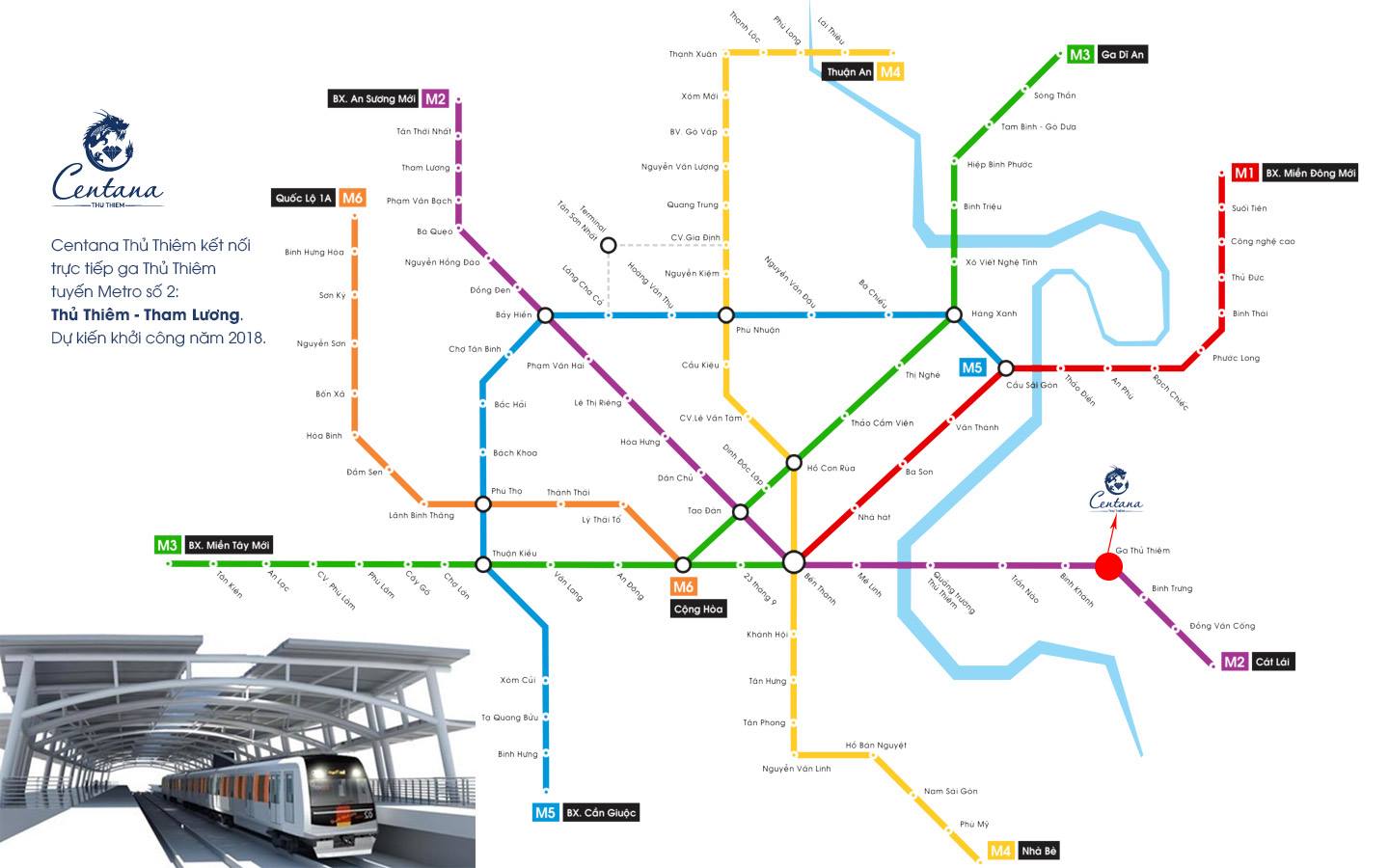 KẾT NỐI TRỰC TIẾP VỚI TUYẾN METRO SỐ 2