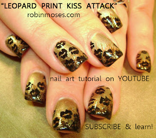 black and gold leopard print red hot kiss ATTACK nail art design tutorial, PINK AND BLACK burlesque corset nail art tutorial, sexy STEAMPUNK corset nail art