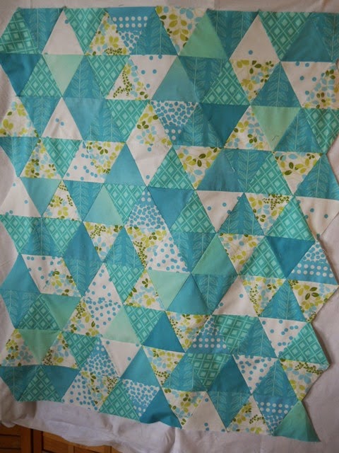 Snug Harbor Quilts: Turquoise Triangle Quilt
