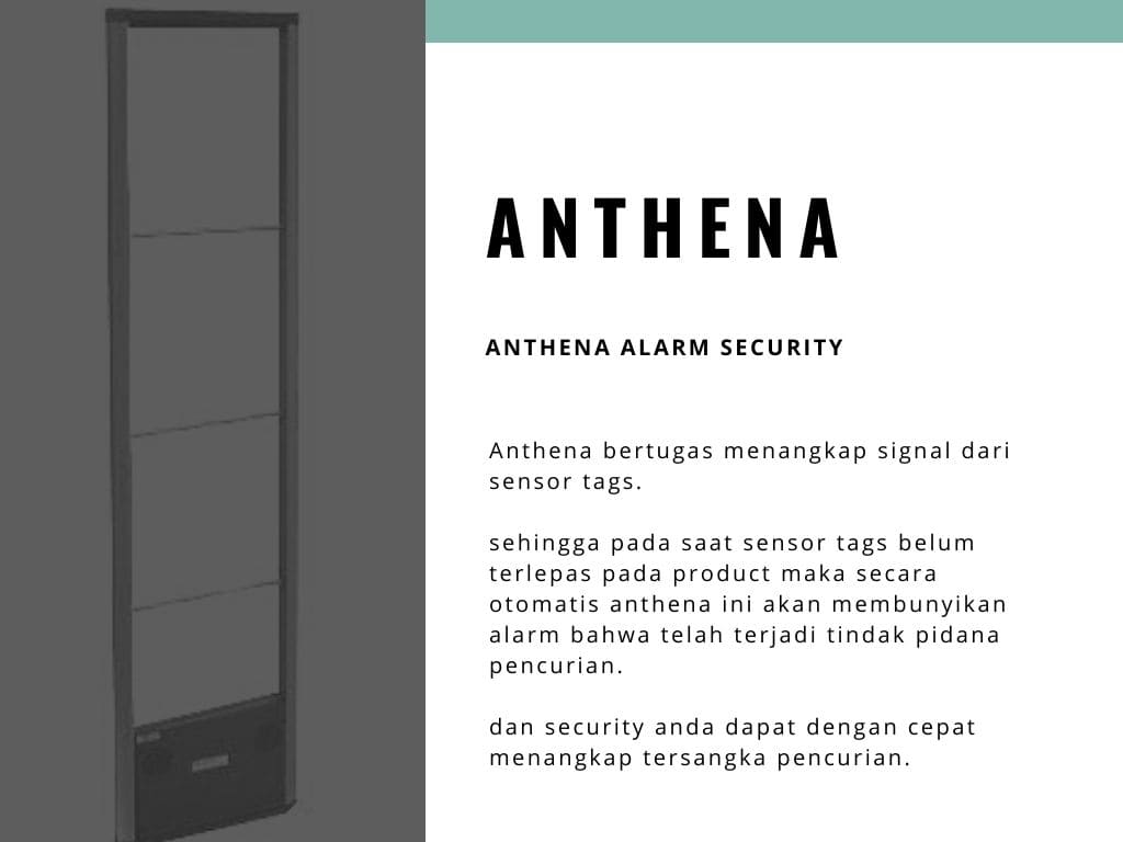 alarm security toko baju butik mesin kasir