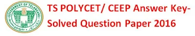 TS POLYCET 2016 Question Paper/ Answer Key