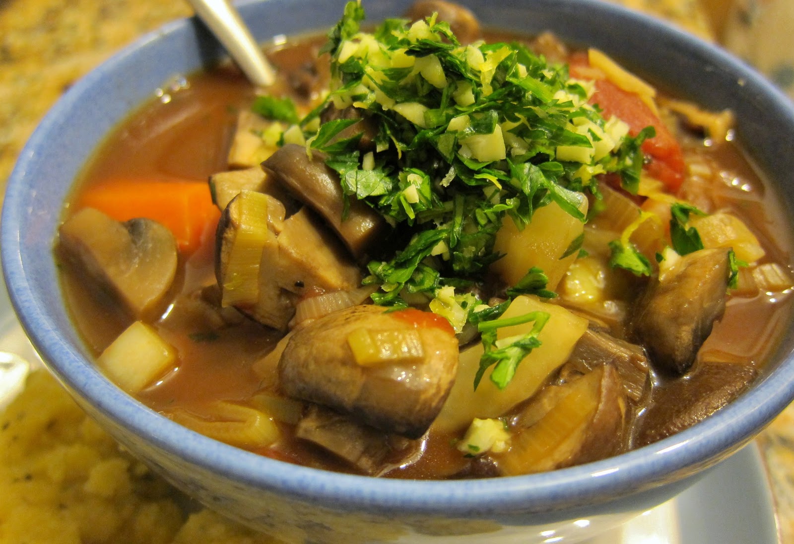 The Vegan Chronicle Wild Mushroom Stew with Gremolata