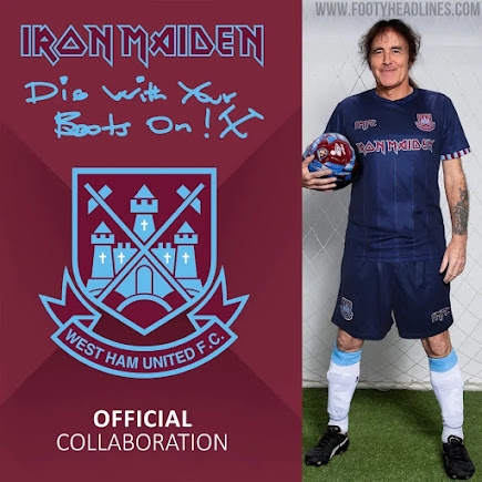 West Ham United Iron Maiden shirt away 100% Royaume-Uni évaluations du vendeur grand 
