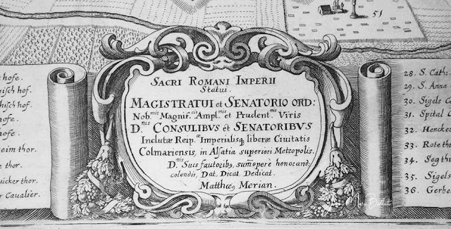 Colmar, dédicace de M. Merian (1644)