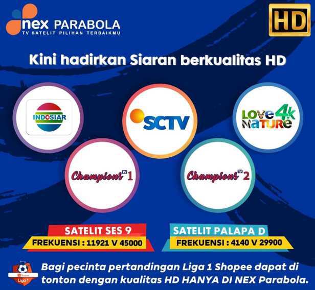 Frekuensi dan Chanel Nex Parabola