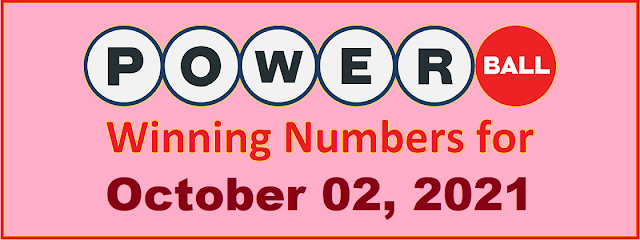 PowerBall Winning Numbers for Saturday, October 02, 2021