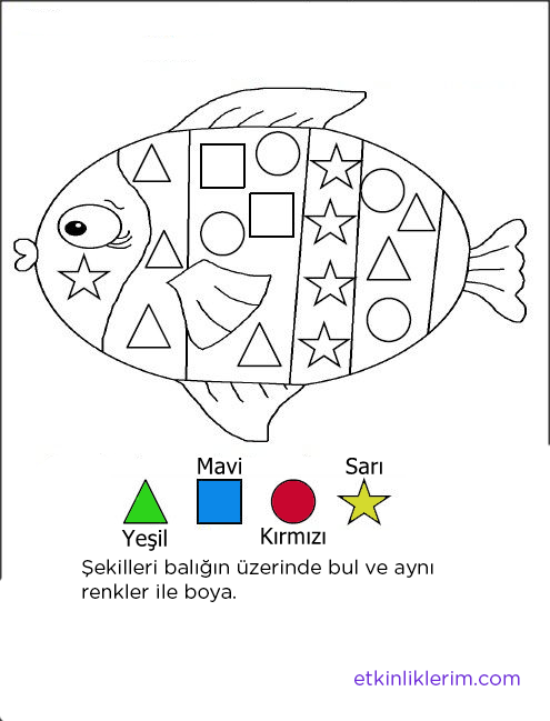 Şekil Bulup Boyama Etkinliği