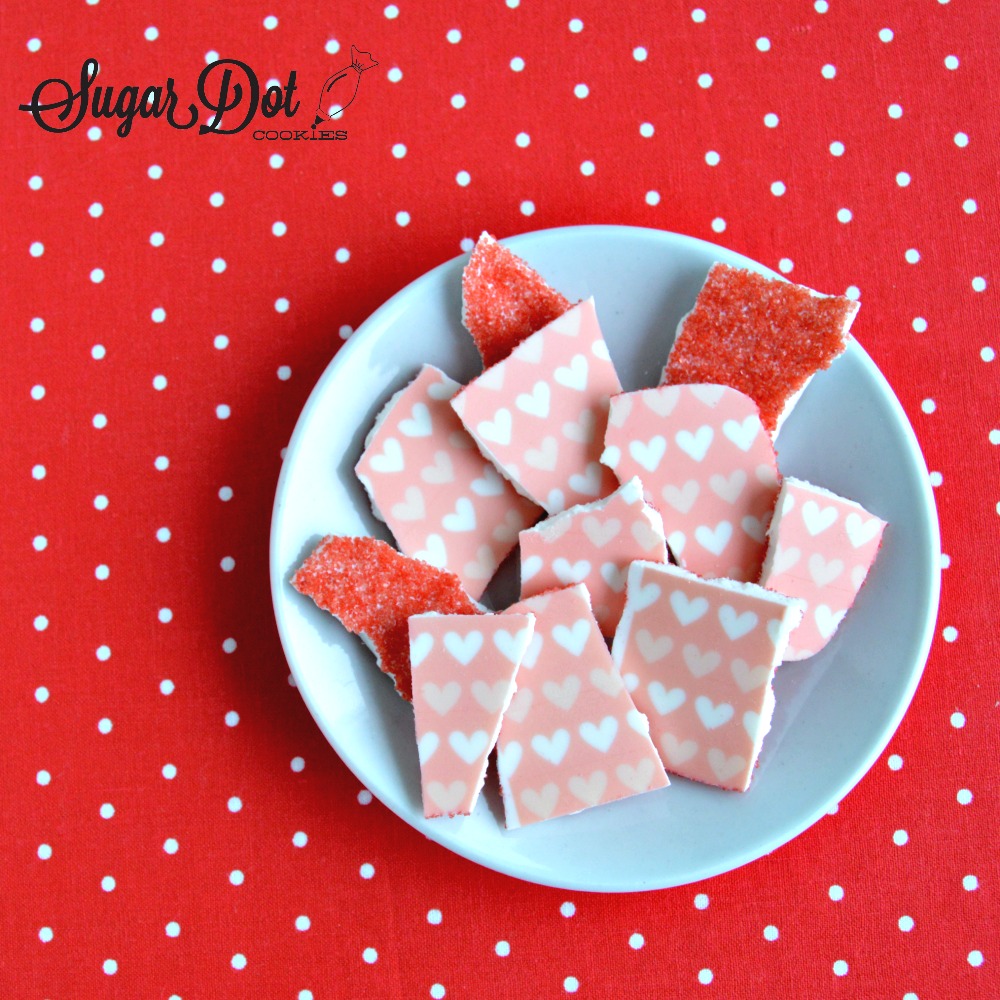 There is no taste or texture added to the bark when using Sugar Stamps