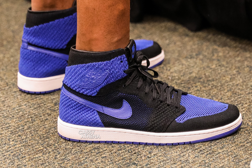 jordan 1 flyknit shadow on feet