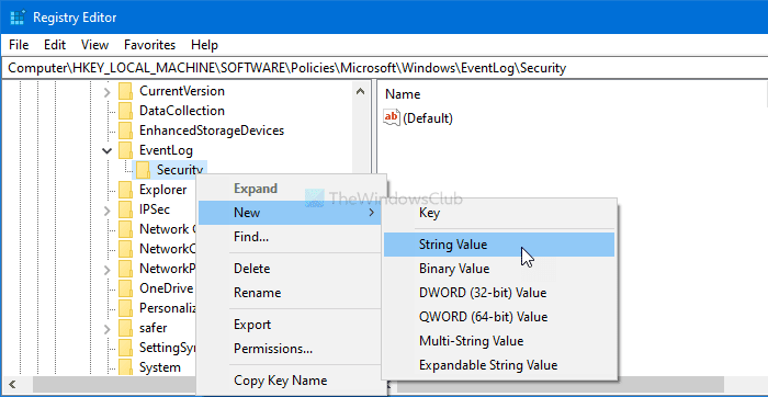 Cómo cambiar la ubicación predeterminada del archivo de registro de eventos en Windows 10