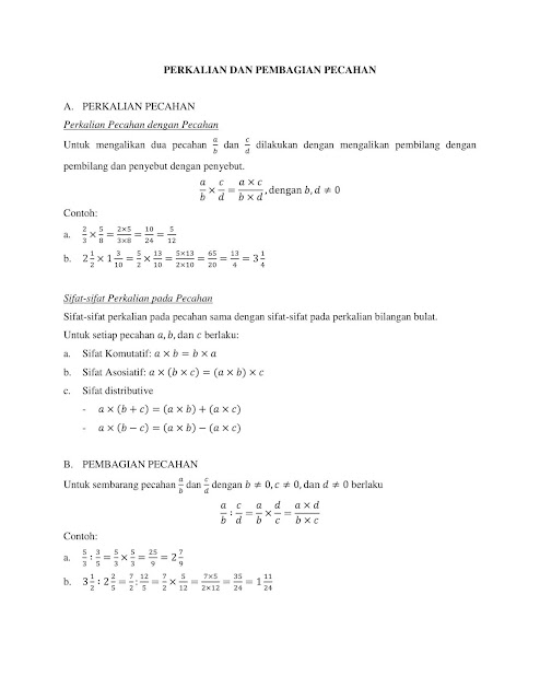 #1 PERKALIAN DAN PEMBAGIAN PECAHAN