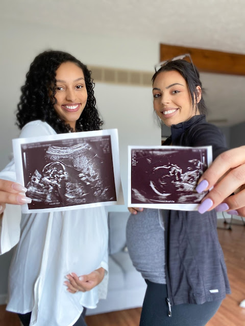 Adorable! Lady reveals that she and her sister are pregnant and are both having girls on the same due date