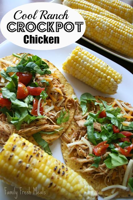 Cool Ranch Crockpot Chicken Tacos 