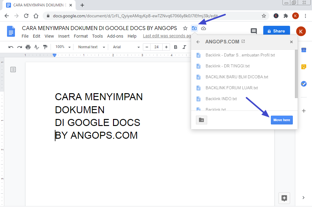 Cara Menyimpan Dokumen di Google Docs ke Google Drive & PC