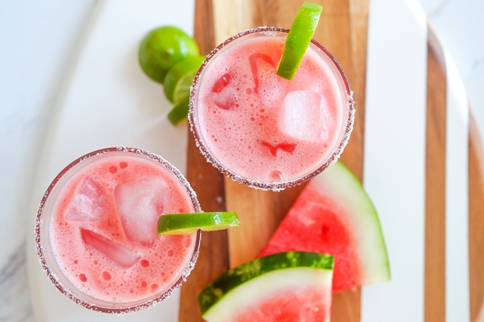 Watermelon Margarita Mocktails (Watermelon Mock-aritas?) 