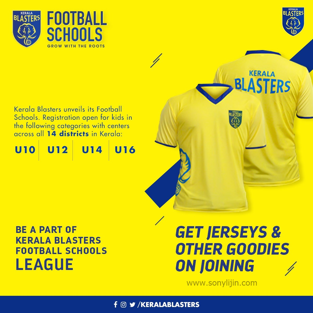 Kerala Blasters FC Football schools online registration form