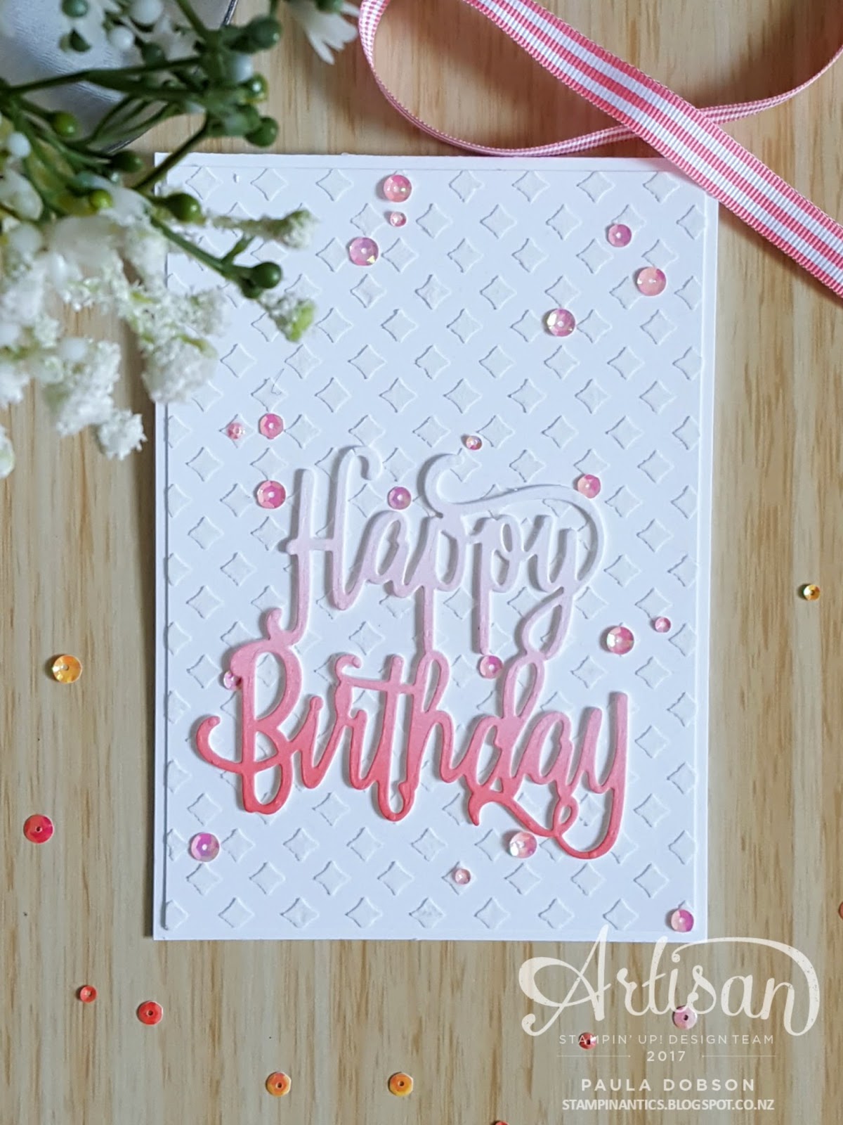 Stampinantics HAPPY BIRTHDAY STAMP TO SHARE