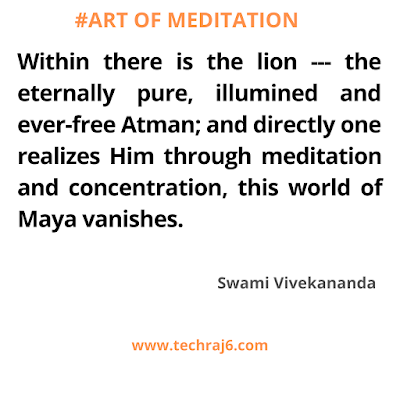 Art of meditation quotes by Swami Vivekananda