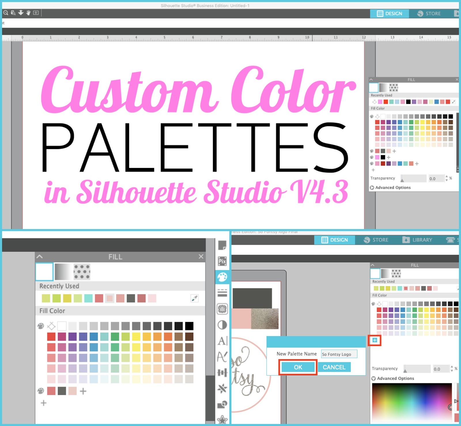 How to Create and Save Custom Color Palettes in Silhouette Studio (V4.3) Silhouette School