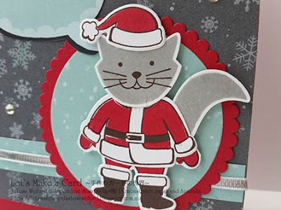 Cat Santa!  Satomi Wellard-Independent Stampin’Up! Demonstrator in Japan and Australia, #su, #stampinup, #cardmaking, #papercrafting, #rubberstamping, #stampinuponlineorder, #craftonlinestore, #papercrafting, #handmadegreetingcard, #greetingcards  #christmascard #catsanta #santasuit #foxyfriends #catinsatasuit #スタンピン　#スタンピンアップ　#スタンピンアップ公認デモンストレーター　#ウェラード里美　#手作りカード　#スタンプ　#カードメーキング　#ペーパークラフト　#スクラップブッキング　#ハンドメイド　#オンラインクラス　#スタンピンアップオンラインオーダー　#スタンピンアップオンラインショップ #動画　#フェイスブックライブワークショップ #クリスマスカード　#サンタスーツ　#クリスマスアラウンドザワールド　#フォクシーフレンズ　#フォックスビルダーパンチ