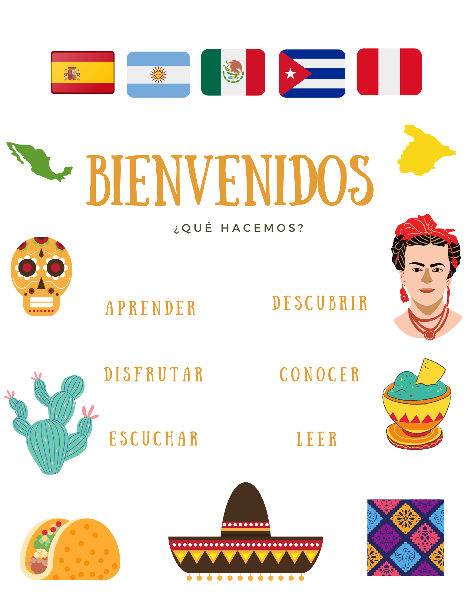¡Todos adictos al español! Décorations