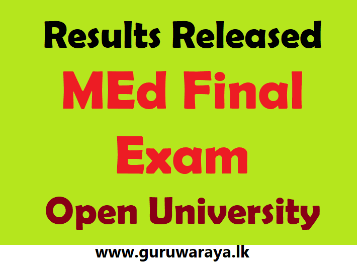 MEd Results Released : Open University