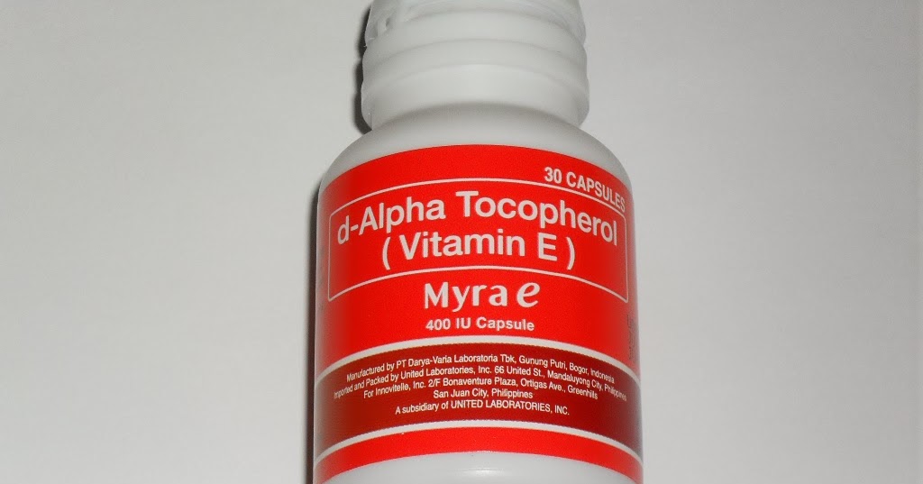 Product Review Myra E 400 IU Capsule dAlpha Tocopherol (Vitamin E