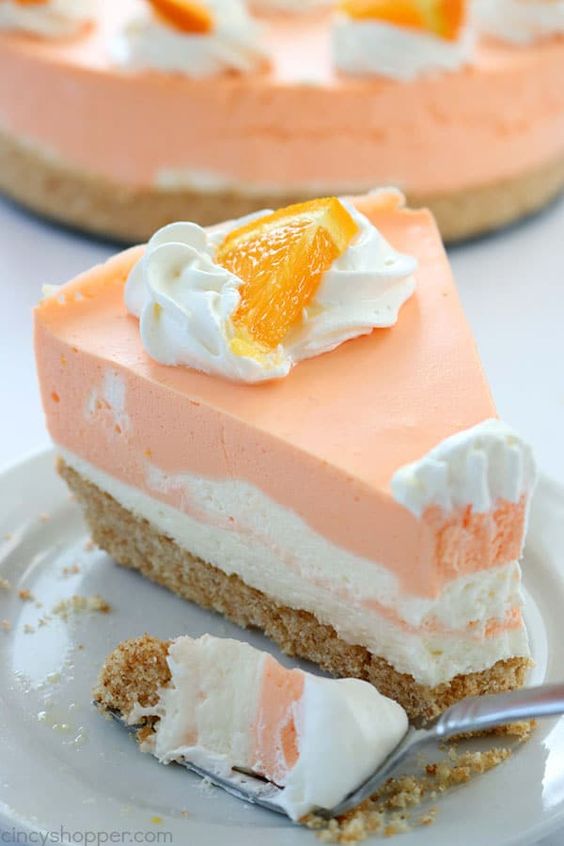 No Bake Orange Creamsicle Cheesecake dessert recipes diabetics