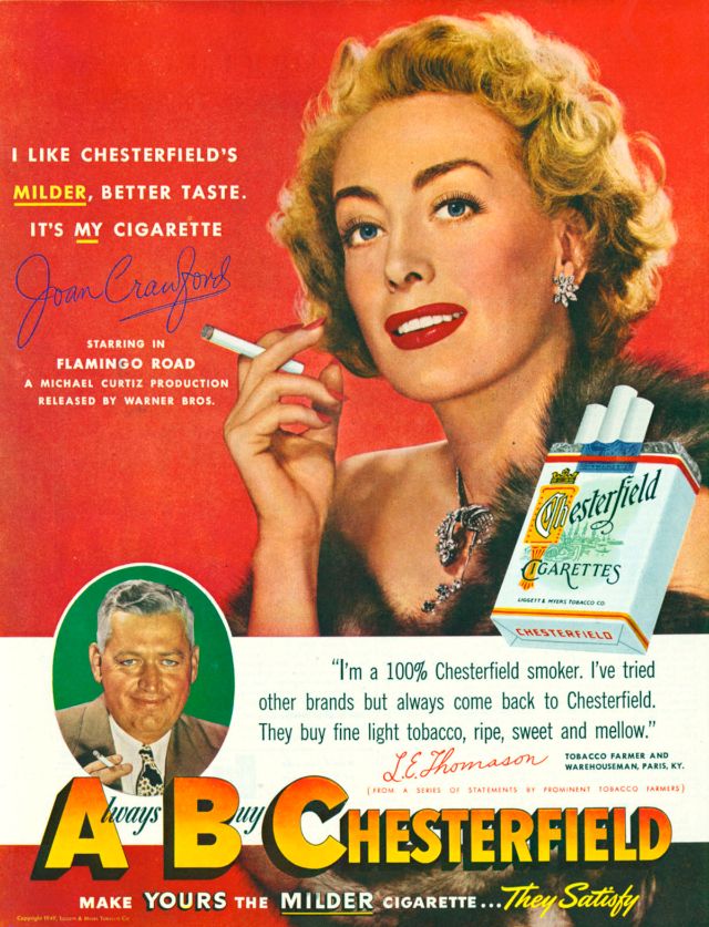 40 Vintage Tobacco Advertisements Featuring Female Movie Stars From the