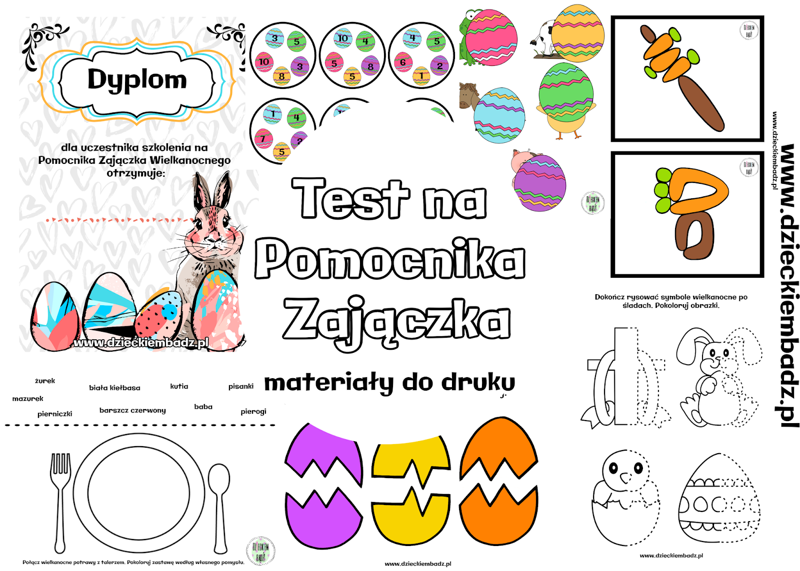 Test O Wielkanocy Dla Dzieci Test na pomocnika Zajączka Wielkanocnego