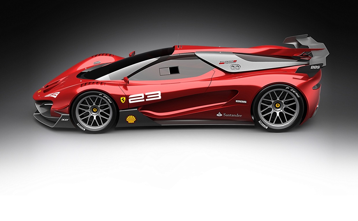 Ferrari Xezri Design Concept Спорт вверх и носит ее Competizione костюм.