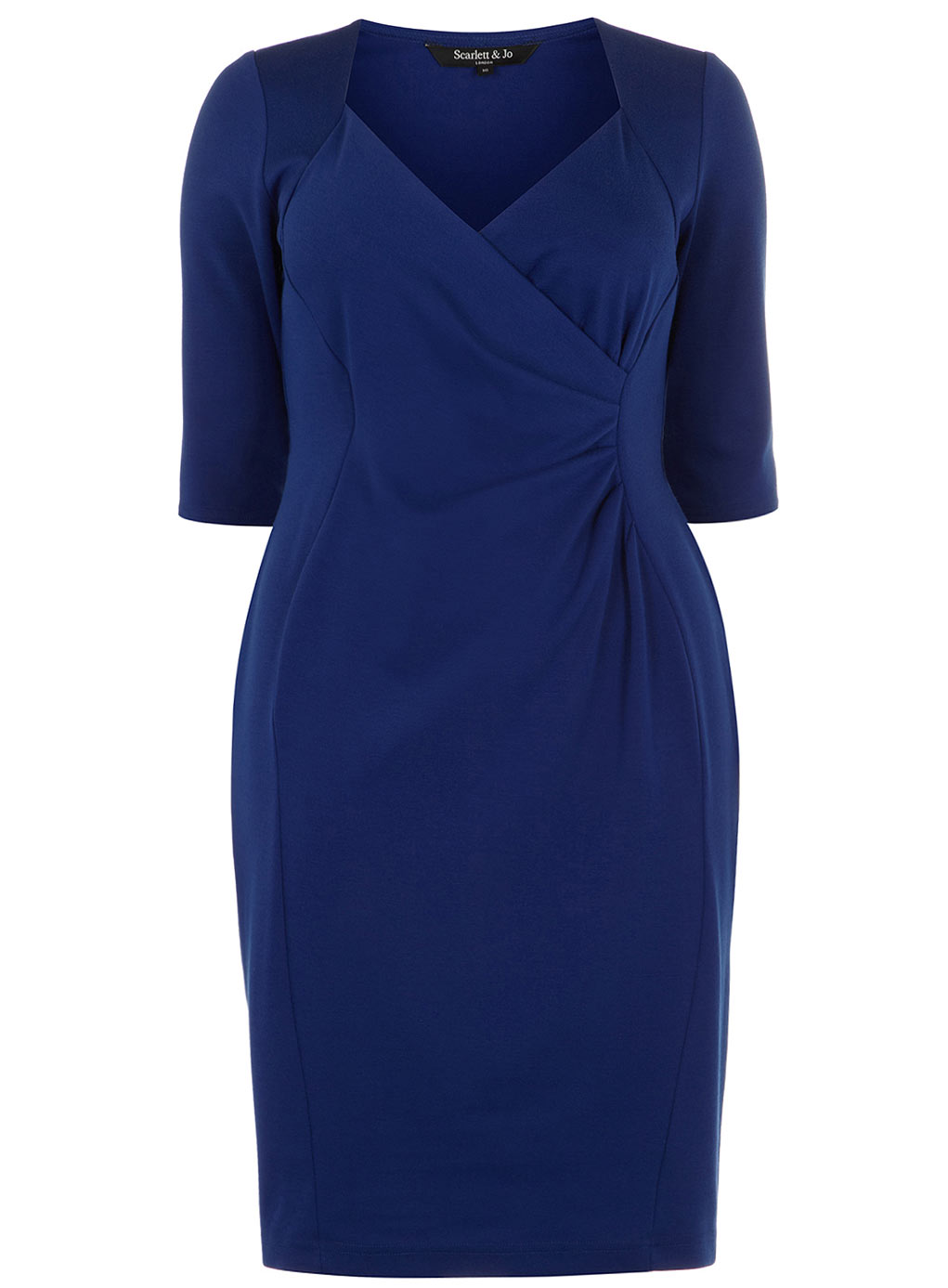 Evans Scarlett & Jo Blue City Dress - Curvy Wordy