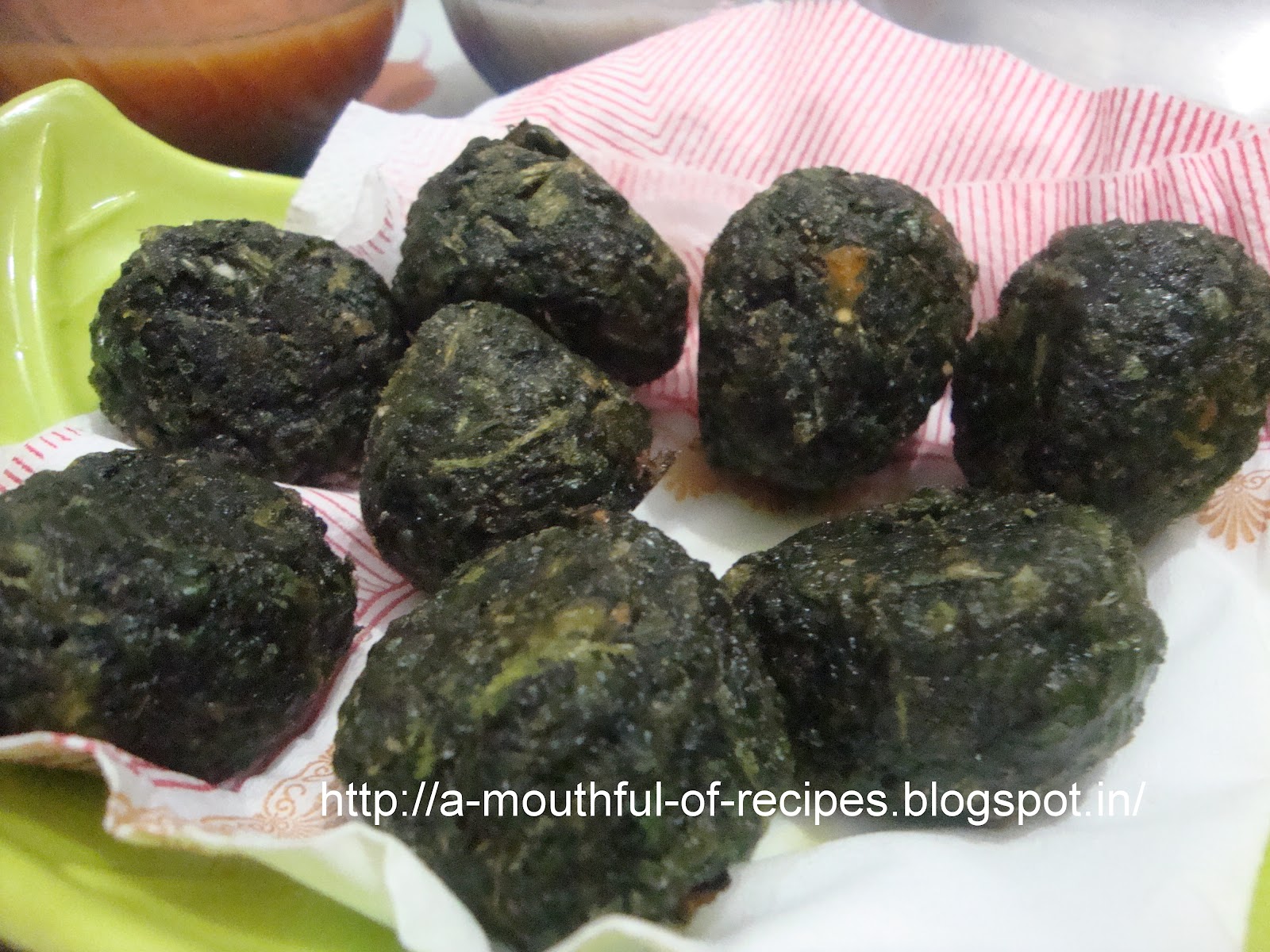 A Mouthful Of Recipes Sham Savera Spinach Balls in Rich Tomato Gravy