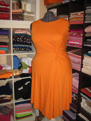 Butterick 5416 Knit Knot Front Dress www.sewplus.blogspot.com
