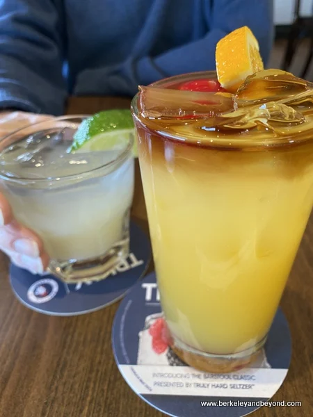 smokey margarita and mai tai at Eagle Cafe at Pier 39 in San Francisco