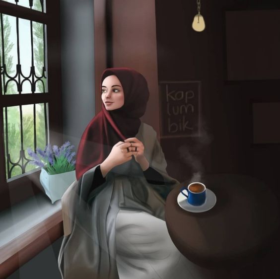 gambar kartun muslimah berhijab