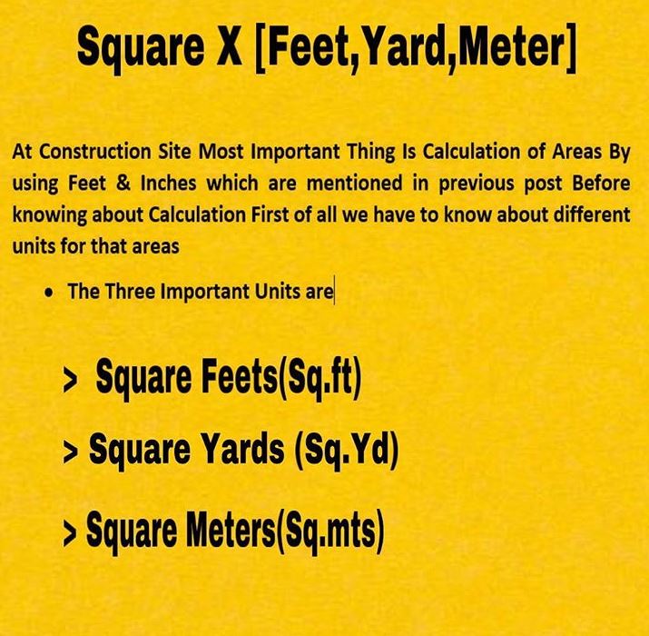 Square X [Feet,Yard,Meter]