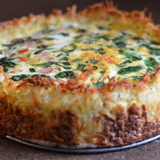 Spinach & Gruyere Cheese Quiche with a Hash Brown Crust Recipe - (4.4/5 ...