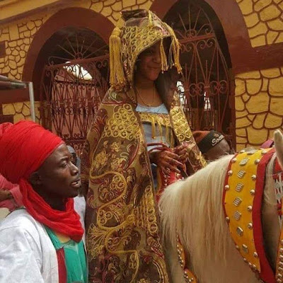 0 Princess Siddika Sanusi arrives matrimonial home on horseback (photos)