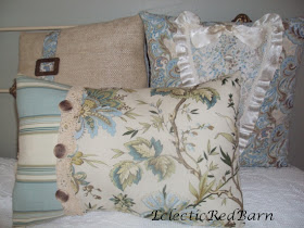 three pillows, vintage dress lace, pillow case lace, vintage buckle