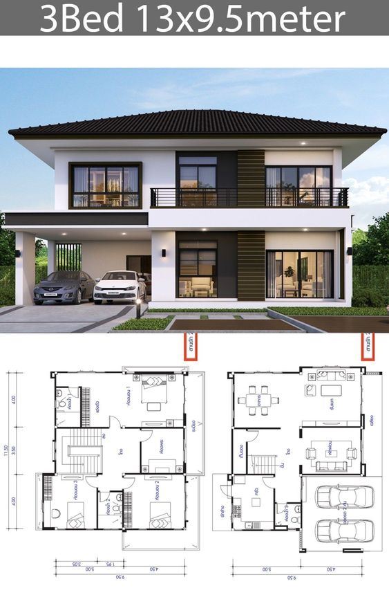 Info 14+ Denah Rumah 2 Lantai Lengkap Dengan Tampak