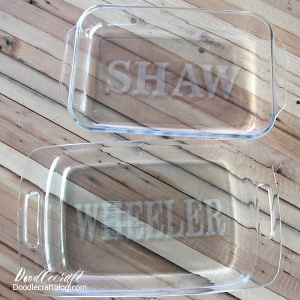 Personalized Engraved Pyrex Baking Dish