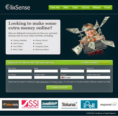 ClixSense, Cara Mendapat uang melalui Internet