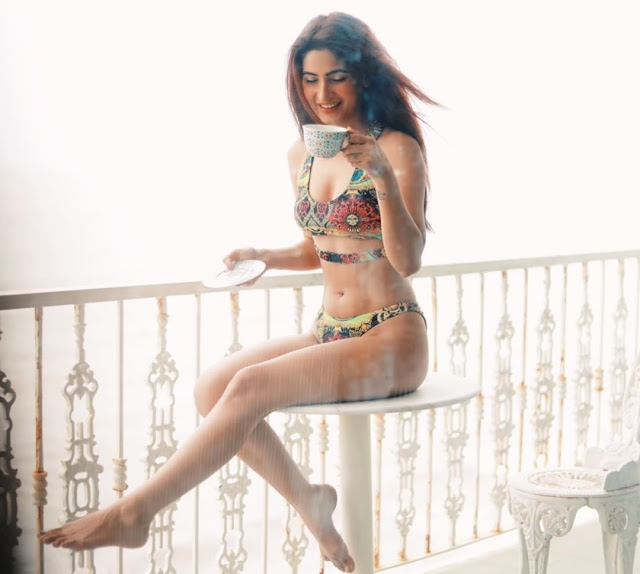 karishma sharma flaunts her sexy figure in bikini - newsdezire