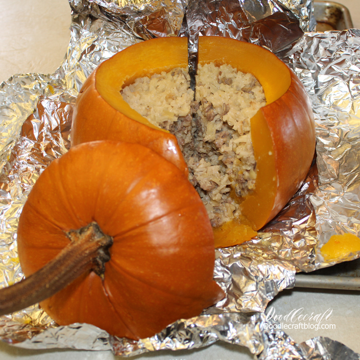 Rice Stuffed Roasted Pumpkin!